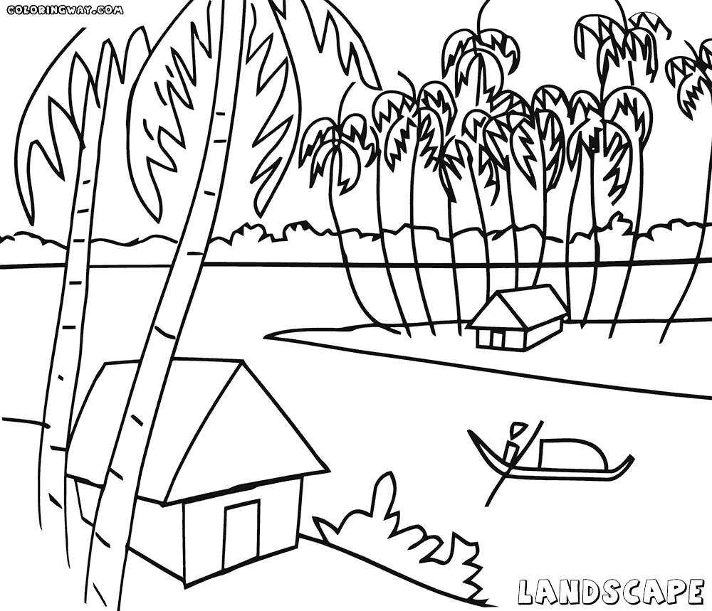 1000x859 Landscape Coloring Pages Coloring Pages To Download And Print