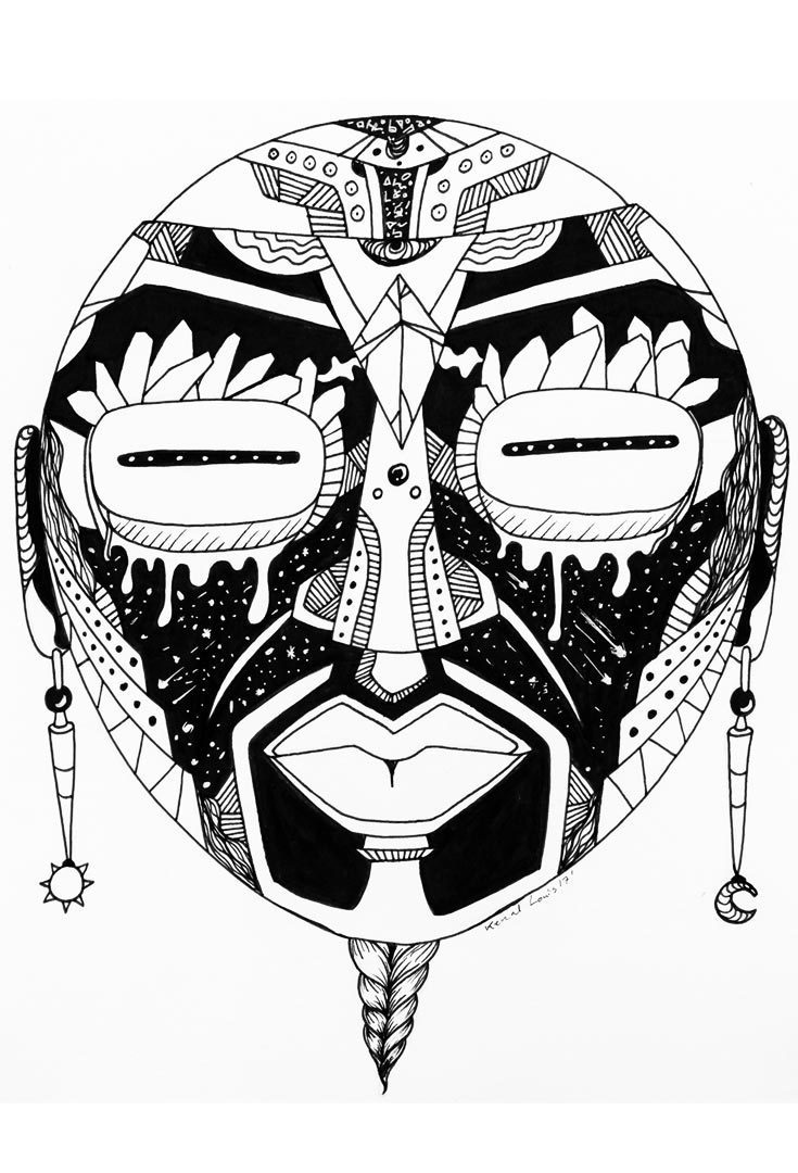 735x1080 African Artwork The Most Creative African Mask Art Collection