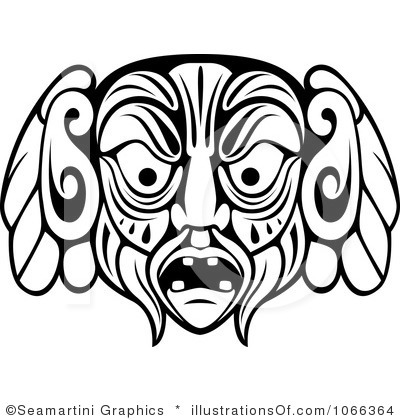 400x420 Masks Clipart Mayan