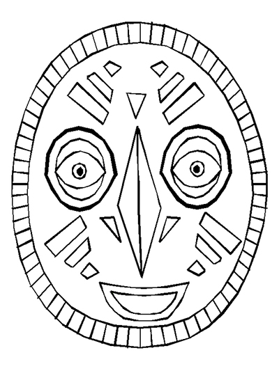 400x533 African Mask Nuttin' But Preschool