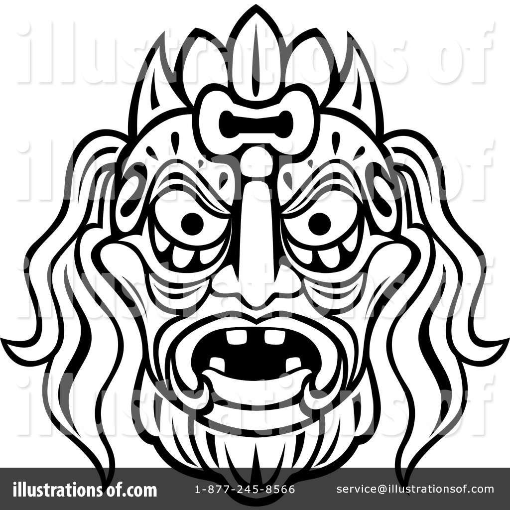 1024x1024 African Mask Clipart