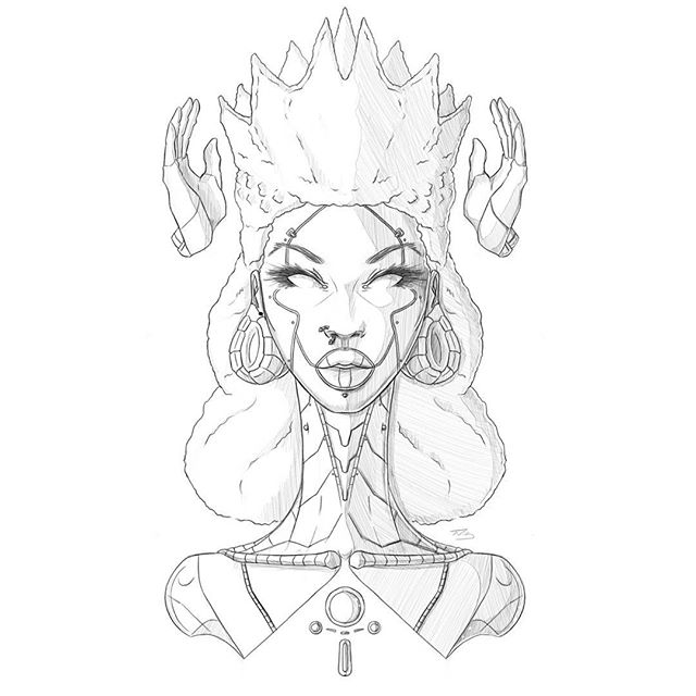 640x640 Afro Mecha Series