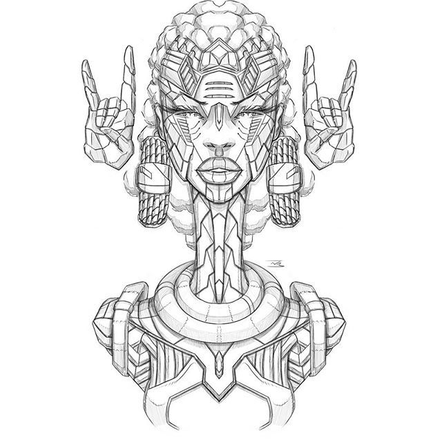 640x640 13 Best Afro Mecha Series Images On Drawing Art, Robot