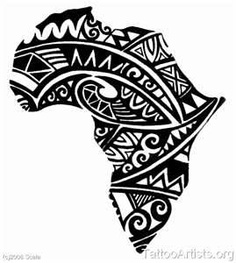 236x263 Nice Variation Of Tribal Styled African Continent Tattoo (African