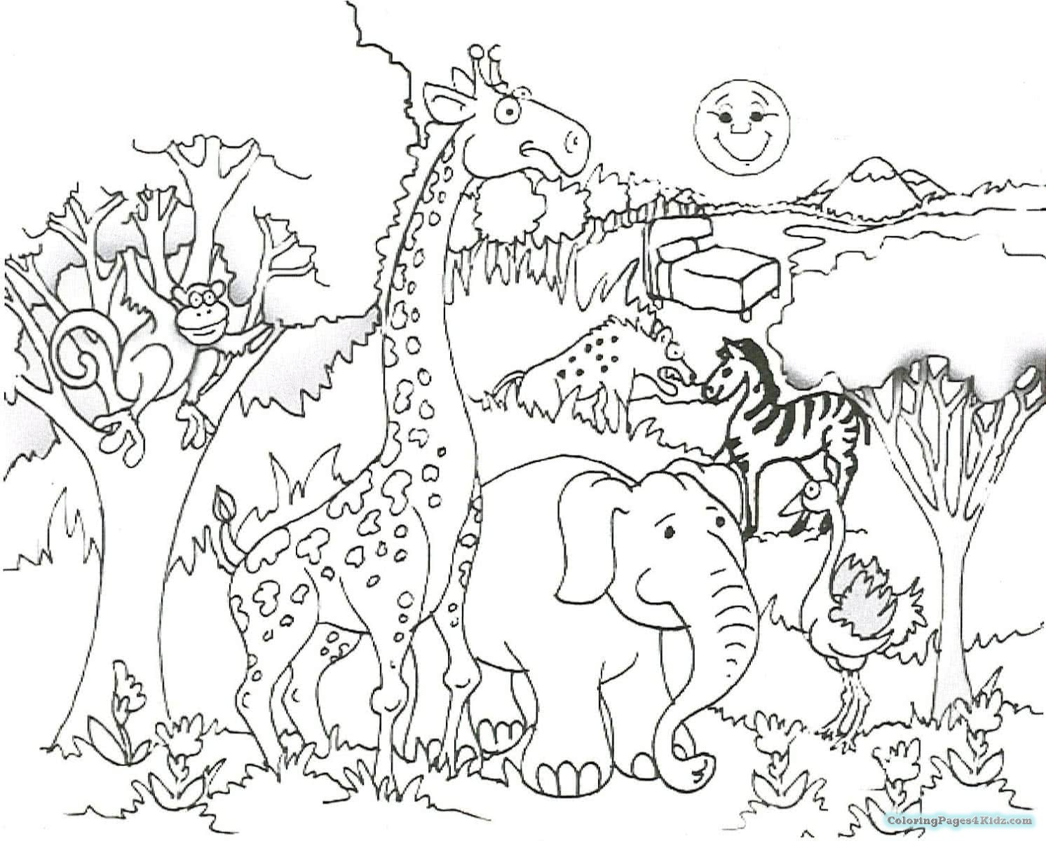 1492x1200 African Safari Animals Coloring Pages Coloring Pages For Kids