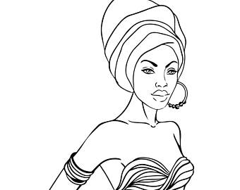 340x270 African Woman Svg Etsy