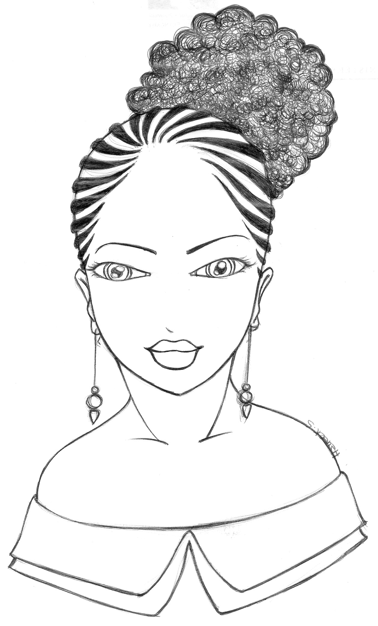 African Woman Drawing at GetDrawings | Free download