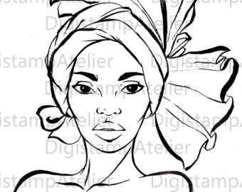 340x270 Headwrap Drawing Etsy