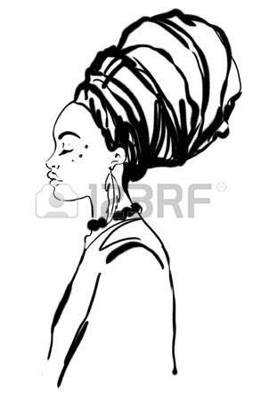 293x450 Portrait Of Beautiful African Woman With Earring (Profile View