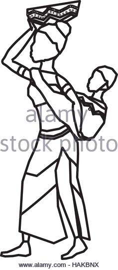 237x540 White Woman Africa Stock Vector Images