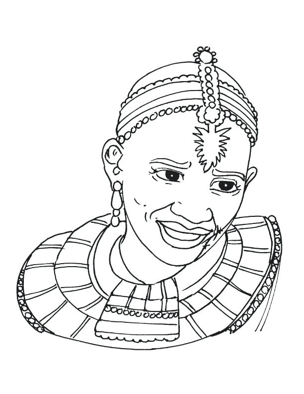 612x792 African Coloring Pages Tribal Woman Coloring Page Free African