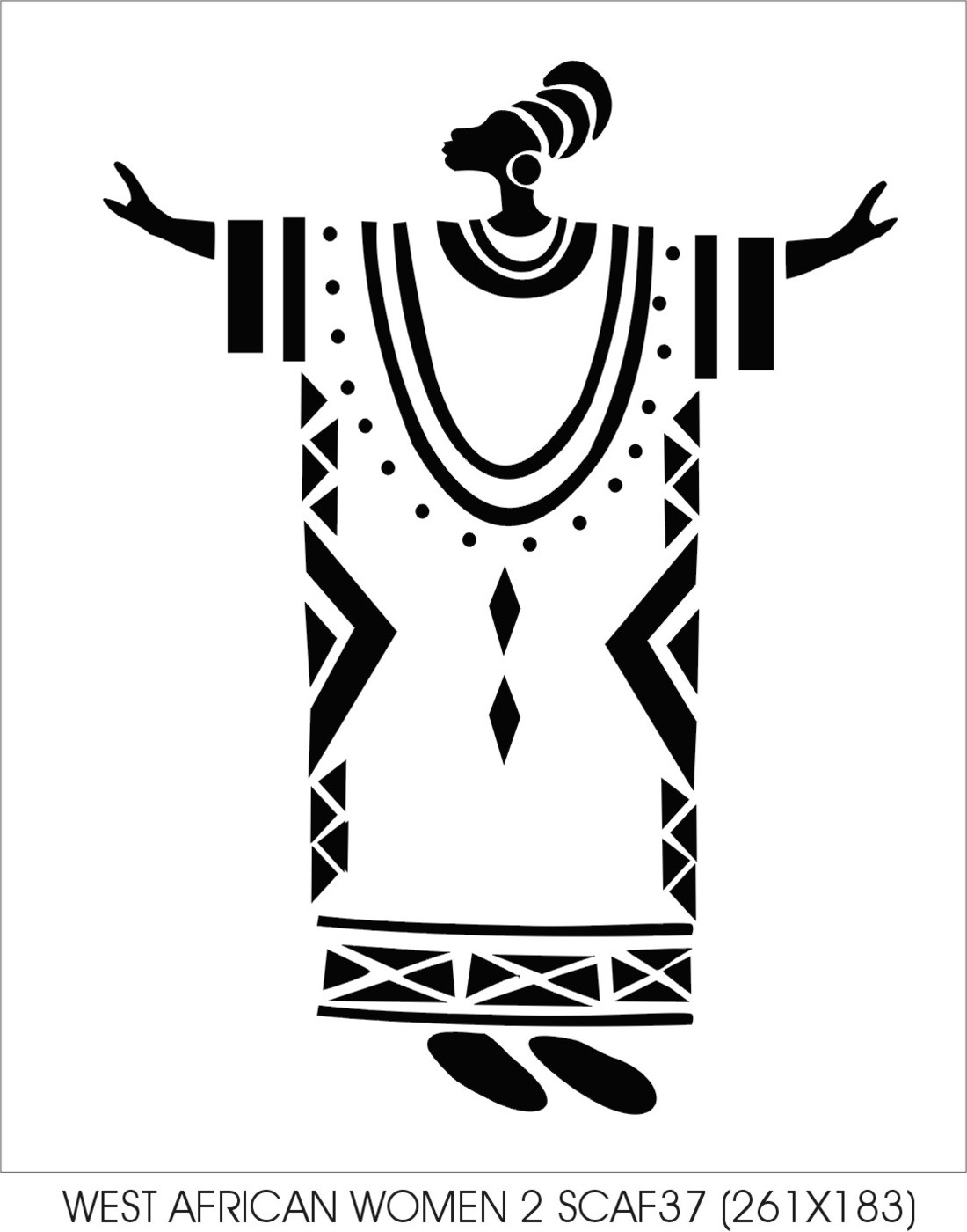 1100x1400 West African Women 2 The Stencil Company