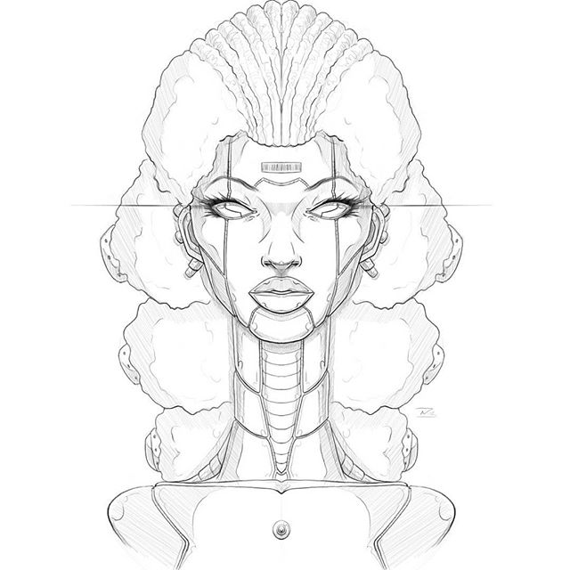 640x640 Afro Mecha Series