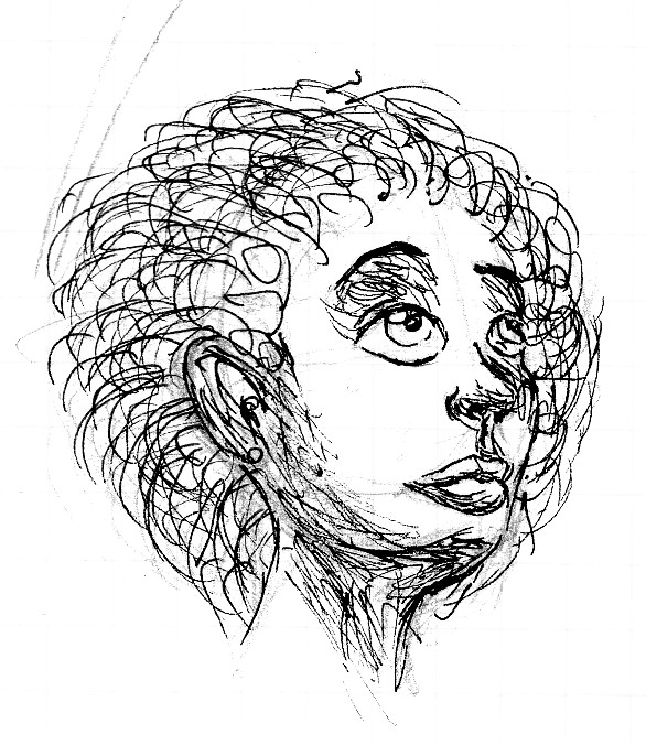 586x676 Random Shaded Afro Hair Woman By Ozziescribbler