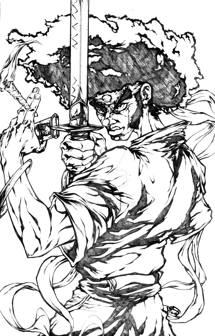 900x1408 Afro Samurai This Man Knows No By Danielsden