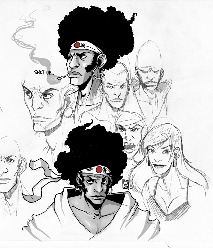 700x812 Afro Samurai By Mikolajj