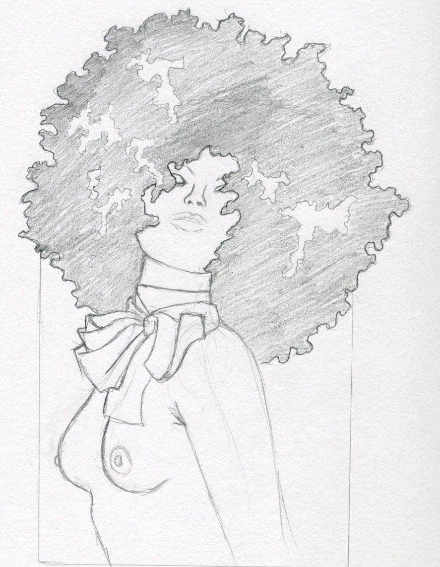 887x1142 Afro Girl 1 Wip By Jermbo