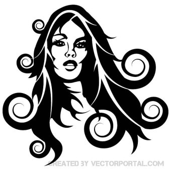 340x340 Afro Hair Girl Free Vector 123freevectors