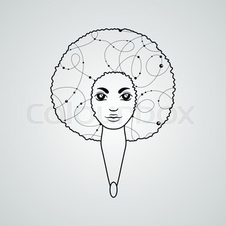 320x320 Afro Woman Stock Vector Colourbox