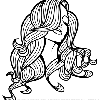 340x340 Afro Hair Girl Free Vector 123freevectors