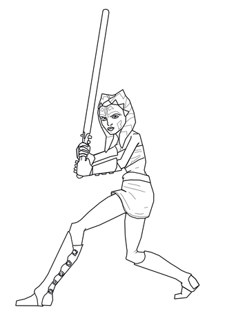 326x480 Ahsoka Tano Coloring Page Free Printable Coloring Pages