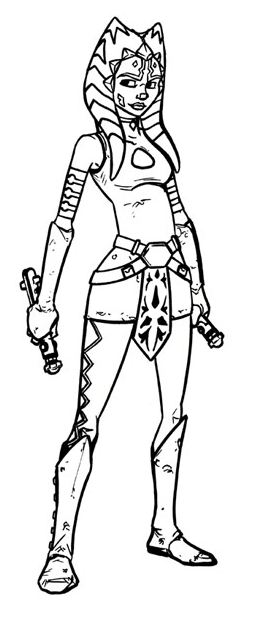 253x617 How To Draw Ahsoka Tano