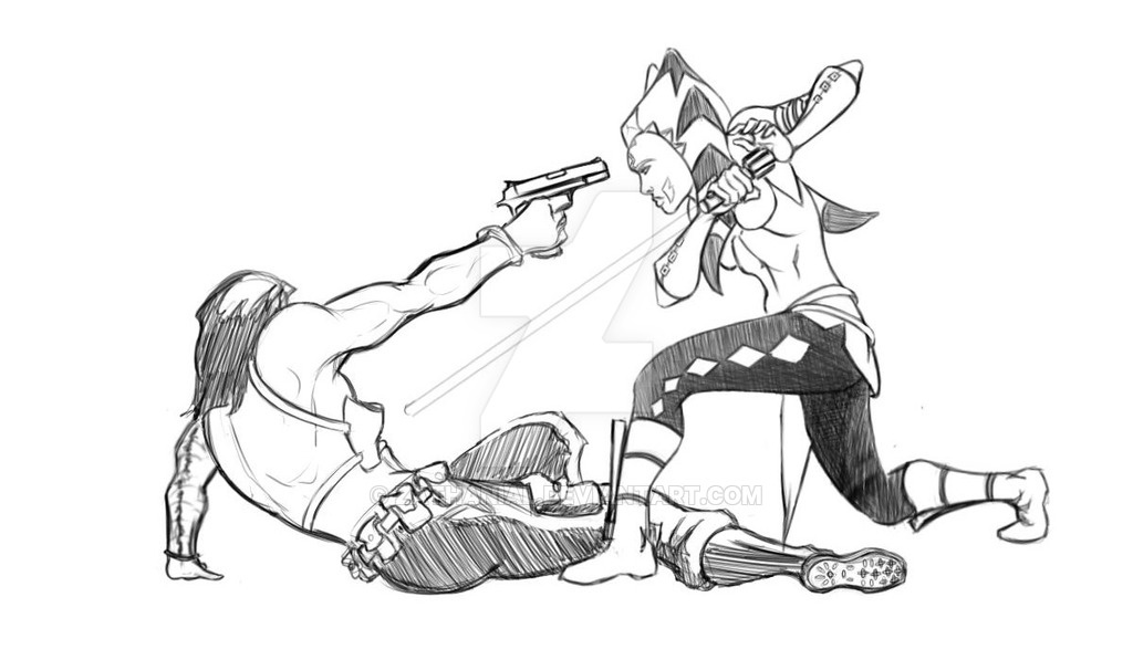 1024x597 Winter Soldier Vs Ahsoka Tano By Zathanial