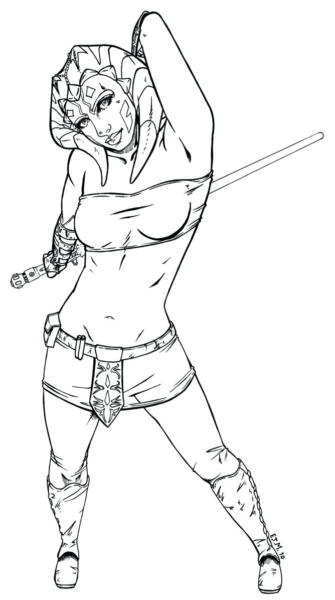 668x1196 Coloring Ahsoka Tano Coloring Pages