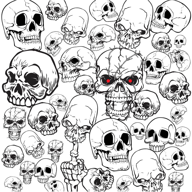 800x800 Set Of Vector Skull Illustrations And Templates For Your Tattoo