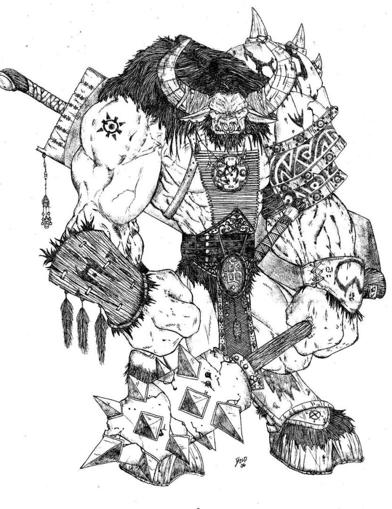 785x1019 Tauren Warrior By Ogrelord1