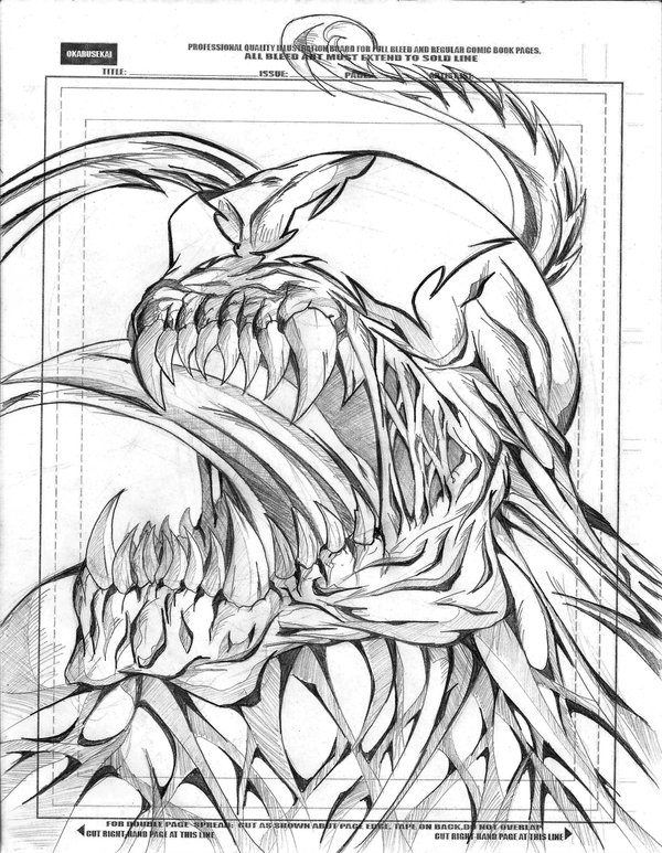600x773 Venom Sketch By Okarusekai
