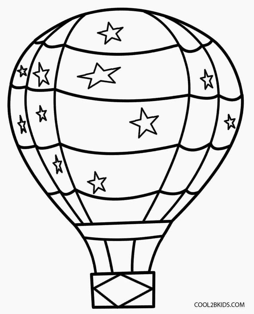 850x1050 Great Balloon Coloring Page Printable Hot Air Free Pages Kids