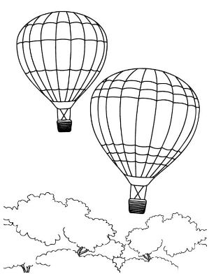 299x392 Hot Air Balloon Coloring Page Drawing Board Weekly