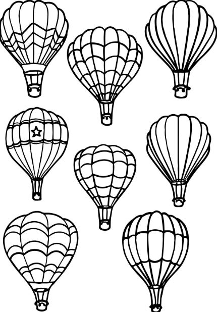430x618 Hot Air Balloon Coloring Pages To Print Drawing Board Weekly