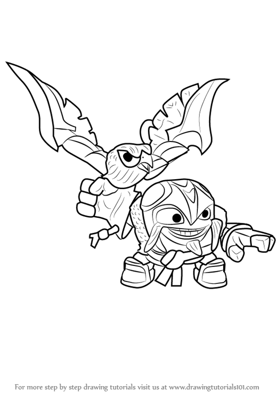 566x800 Learn How To Draw Air Strike From Skylanders (Skylanders) Step By
