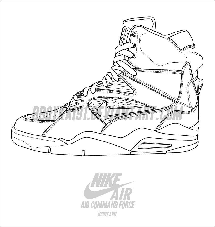 900x950 Nike Air Command Force Template By Bboykai91