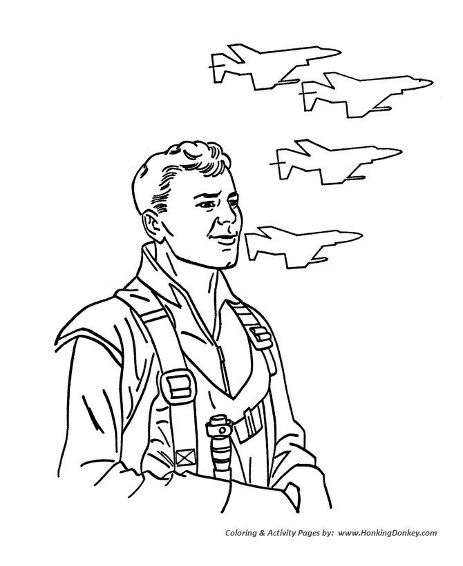 670x820 Armed Forces Day Coloring Pages Air Force Pilot Coloring Page