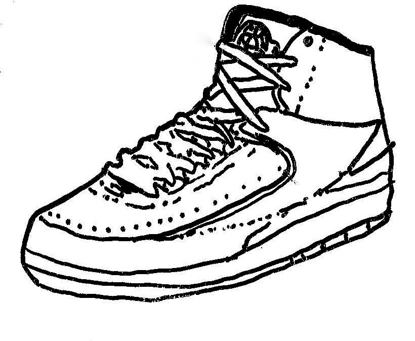 Air Jordan 1 Drawing at GetDrawings | Free download