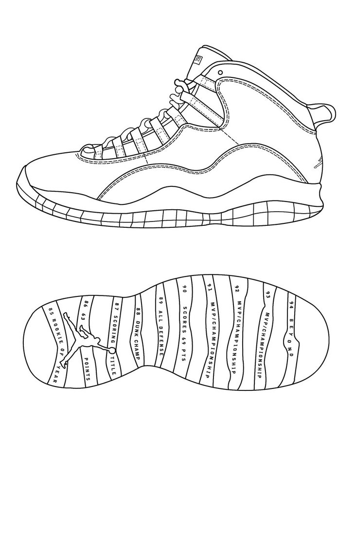 730x1095 Air Jordan Retro 10 Template By Atraain