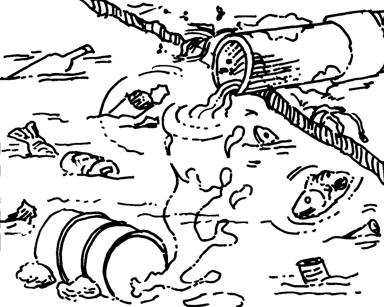 1296x1035 Water Pollution Coloring Pages