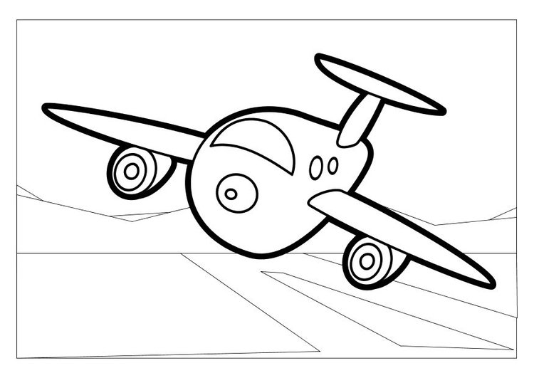 750x531 Coloring Page Airplane