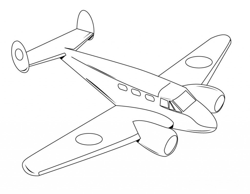 1024x792 Airplane Coloring Page Drawing Printable Free Coloring Book Picture