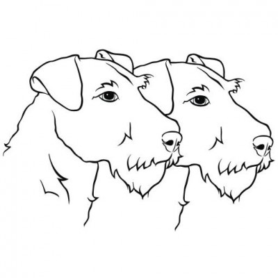 400x400 Airedale Terrier Aufkleber