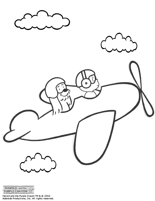 612x792 Airplane Drawing For Kids