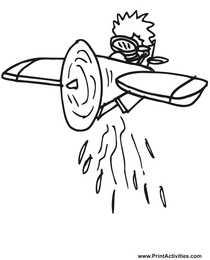 700x864 Airplane Coloring Page Cartoon Crop Duster
