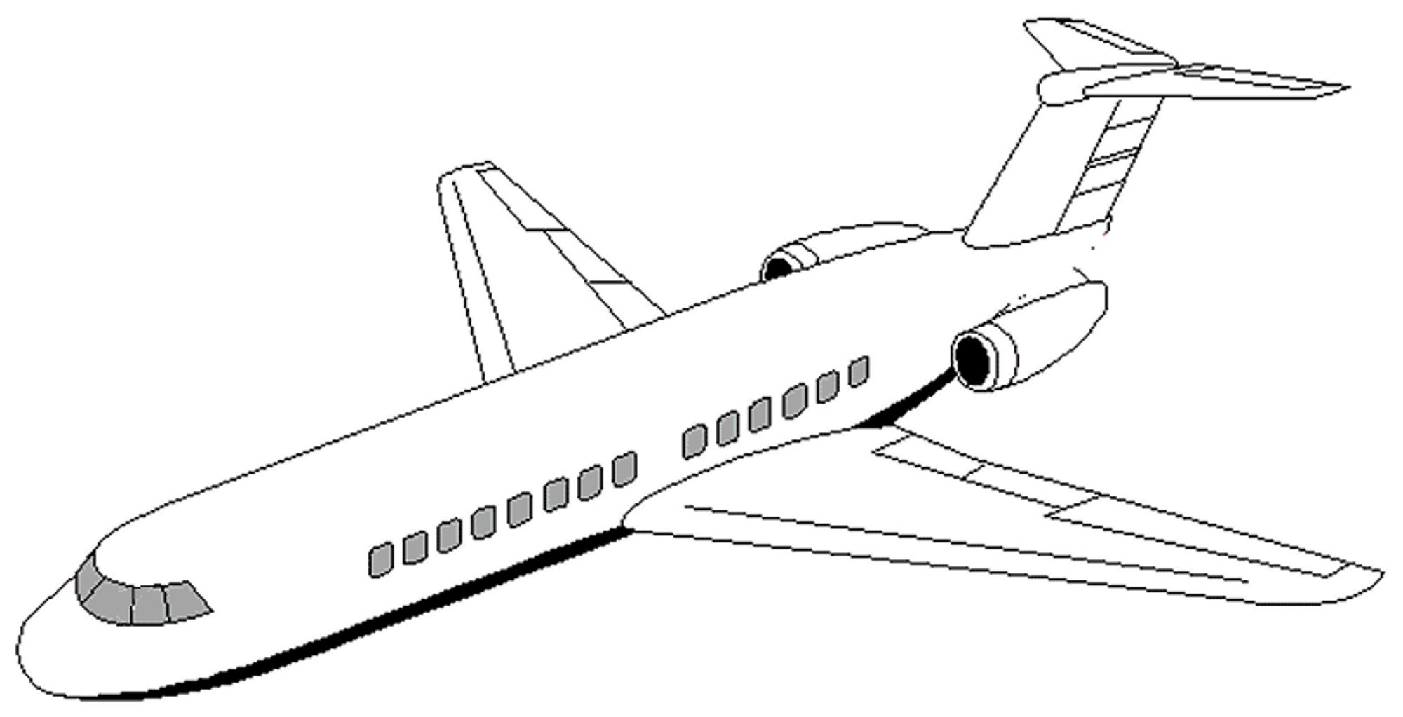 2000x1023 Big Airplane Transportation Coloring Pages For Kids Fresh Air