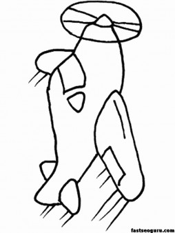 254x338 Printable Coloring Pages Airplane With Propellor