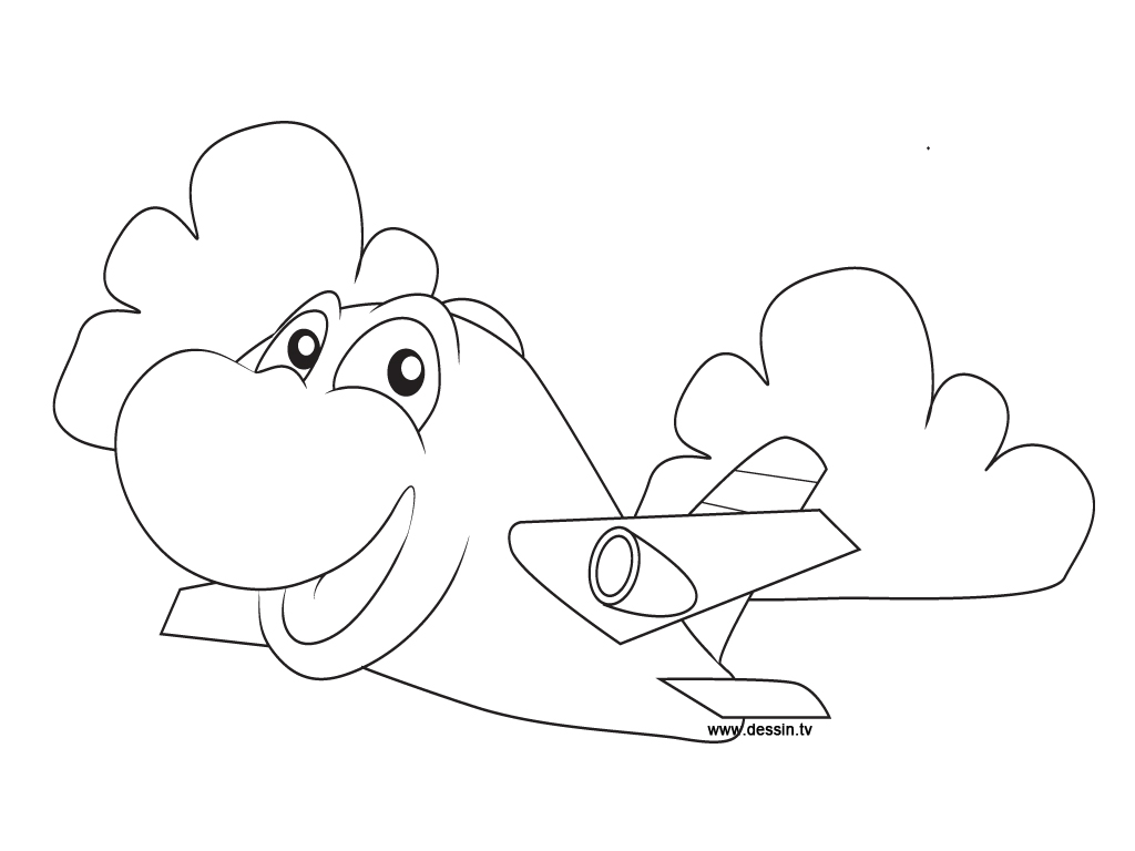 1024x768 Coloring Funny Plane