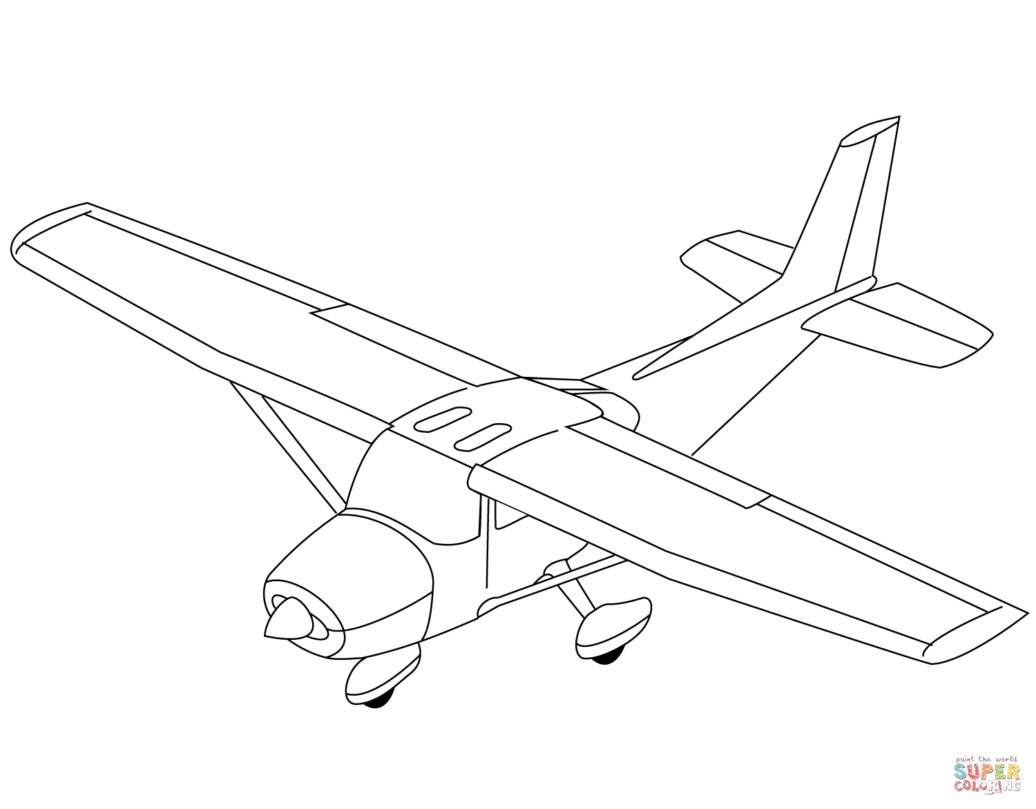 1500x1172 Light Aircraft Coloring Page Free Printable Coloring Pages