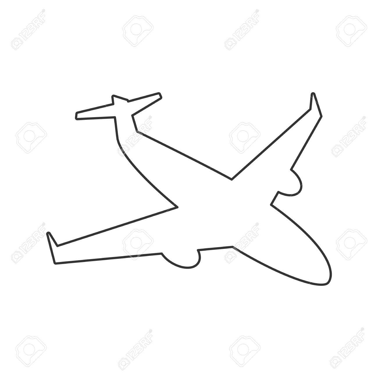 1300x1300 Aeroplane Picture Outline